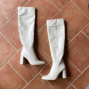 Zara high leg heeled leather boots